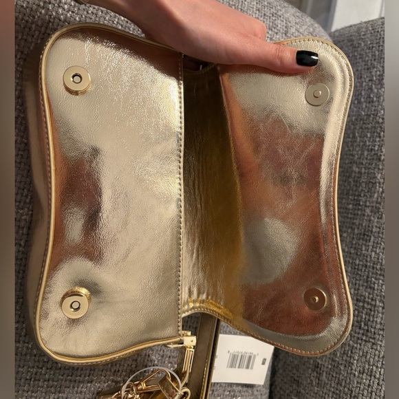 BNWT Steve Madden Gold Shoulder Bag + Coin Purse - Picture 10 of 16